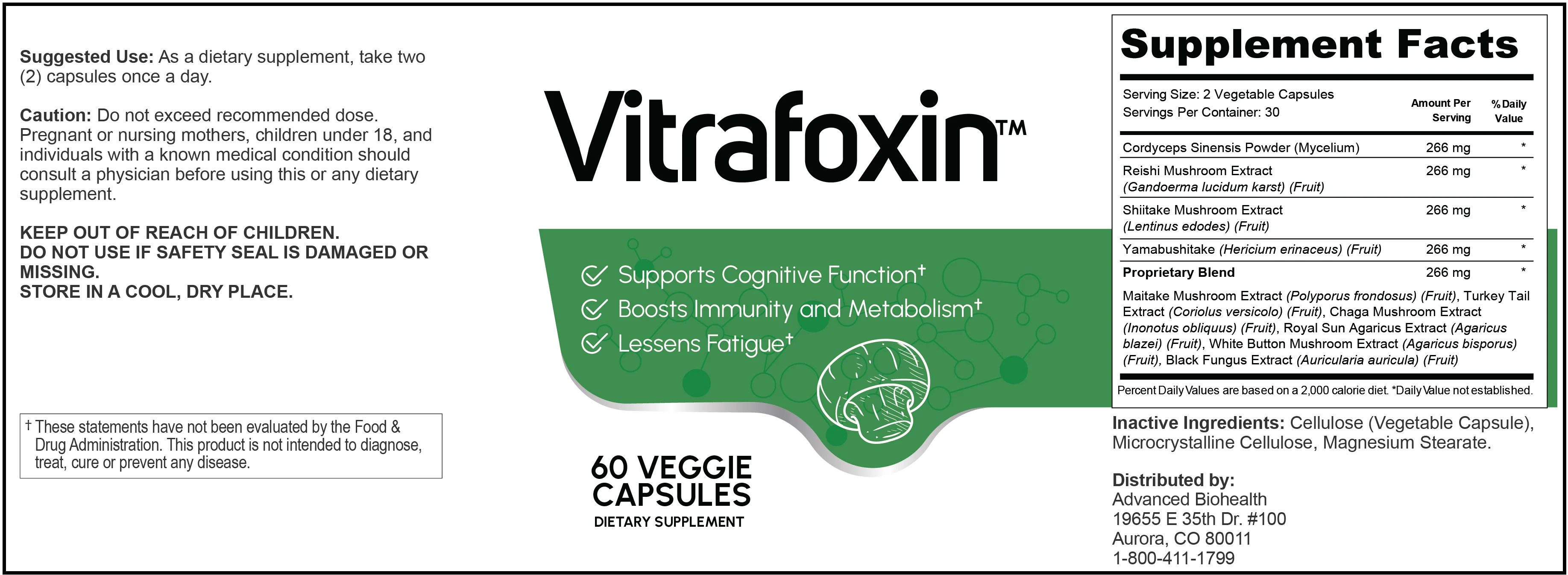 Vitrafoxin Product Label